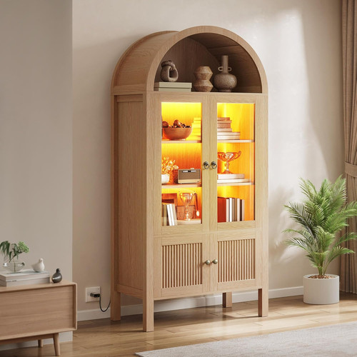 Arched cabinet bookshelf - arched,